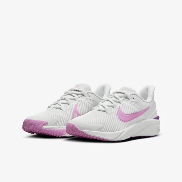 NIKE 耐吉 運動鞋 慢跑鞋 女鞋 中大童 男鞋 NIKE STAR RUNNER 4 NN GS 白紫 緩震(DX7615103)