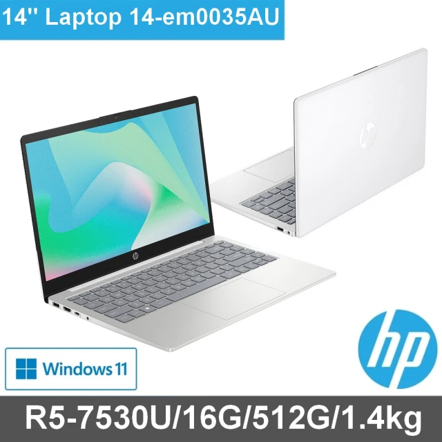 HP 惠普 微軟365一年組★14吋R5輕薄筆電(超品14/14-em0035AU/R5-7530U/16G/512G SSD/W11)