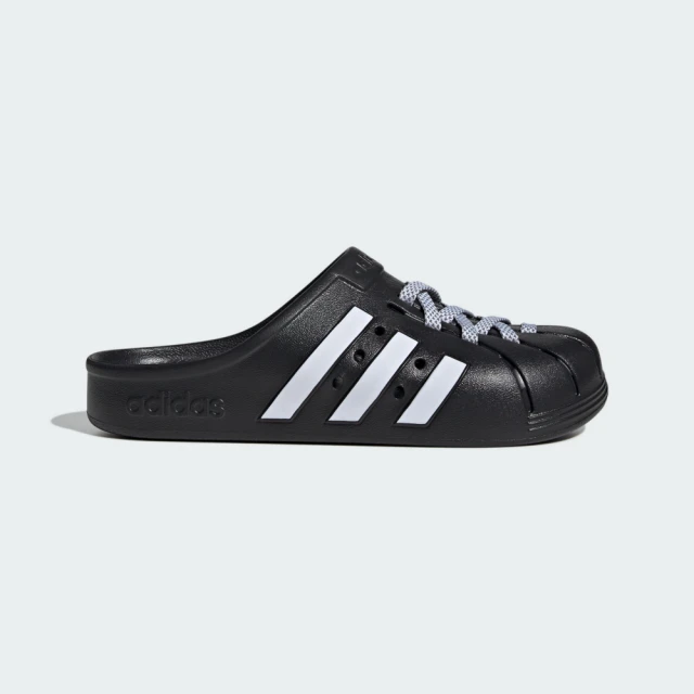 adidas 愛迪達 休閒鞋 男鞋 運動鞋 穆勒鞋 三葉草 ADILETTE CLOG 黑 JH9848