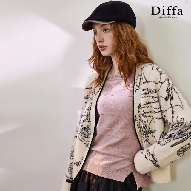 Diffa 輕奢簡約毛衣外套-女