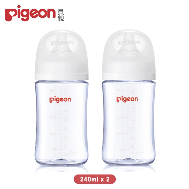 Pigeon 貝親 第三代母乳實感T-ester奶瓶240mlx2-純淨白(寬口奶瓶 防脹氣 無雙酚A)