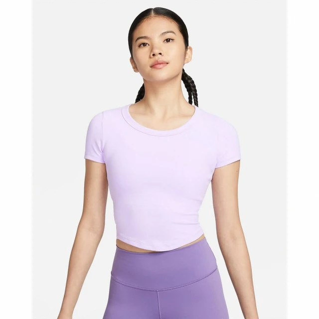 NIKE 耐吉 AS W NK ONE FITTED DF SS TOP 女 運動上衣 短袖上衣-紫(FN2805512)