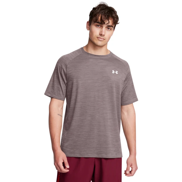 UNDER ARMOUR UA 男 Tech Textured 短袖T-Shirt_1382796-015(灰紫色)