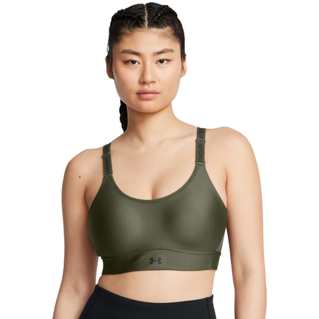 UNDER ARMOUR UA 女 Infinity 中衝擊運動內衣_1384123-391(灰綠色)