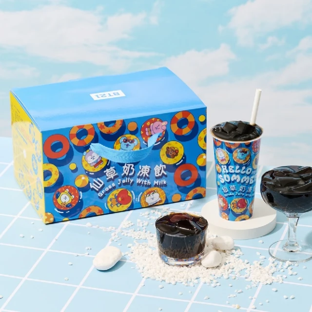 黑丸嫩仙草 BT21仙草奶凍飲禮盒(6入x4盒/箱)