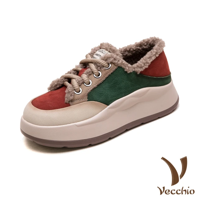 Vecchio 真皮休閒鞋 厚底休閒鞋/真皮頭層牛皮復古抓摺
