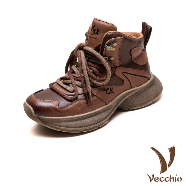 Vecchio 真皮短靴 粗跟短靴/真皮頭層牛皮經典純色百搭