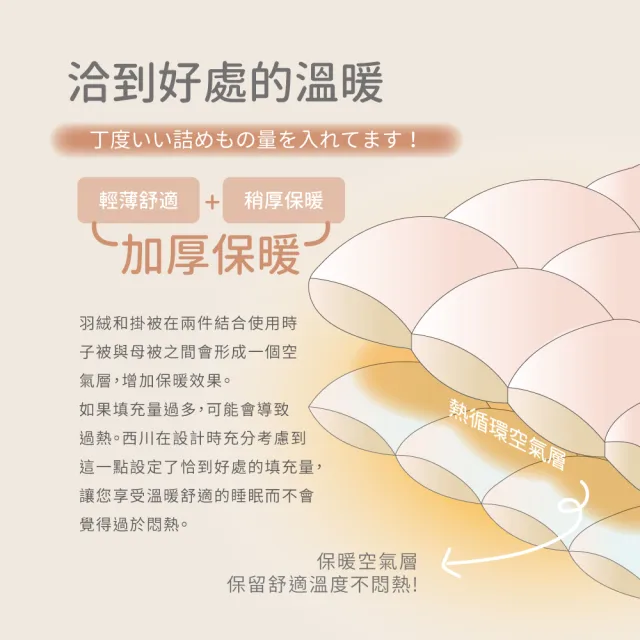 【京都西川】西川Nishikawa日本JIS70D羽絨和掛被-單人150X210cm(單人羽絨被/子母被/冬被)
