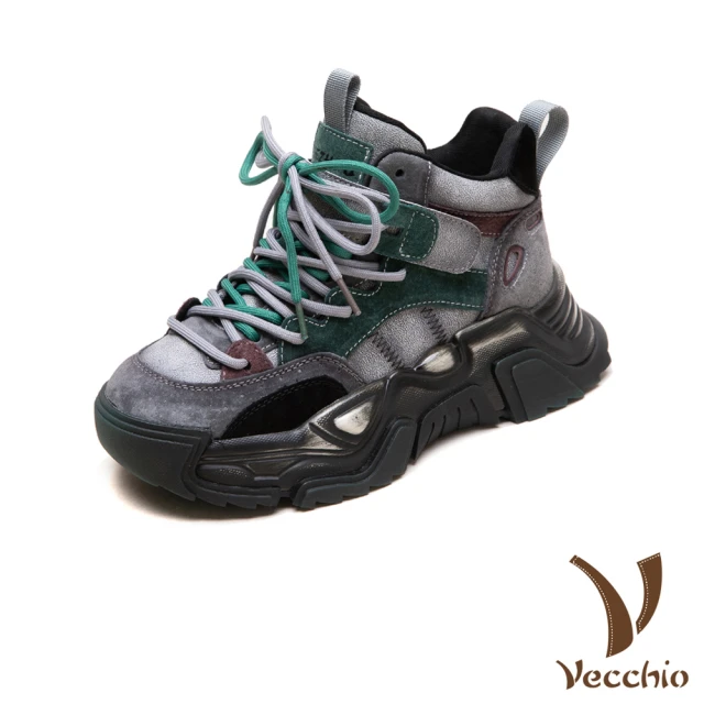 Vecchio 真皮休閒鞋 厚底休閒鞋/真皮頭層牛皮復古抓摺