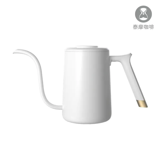 【TIMEMORE 泰摩】泰摩咖啡 魚Pure-白色(垂直穩定水流 咖啡手沖壺 304不鏽鋼)