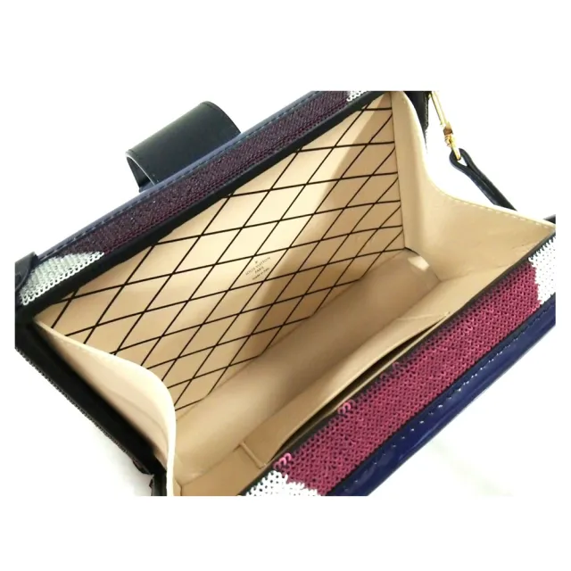 【Louis Vuitton 路易威登】M42120 經典絕版限量款Petite Malle夜鶯亮片斜揹/手拿包(全新展示品-午夜藍)