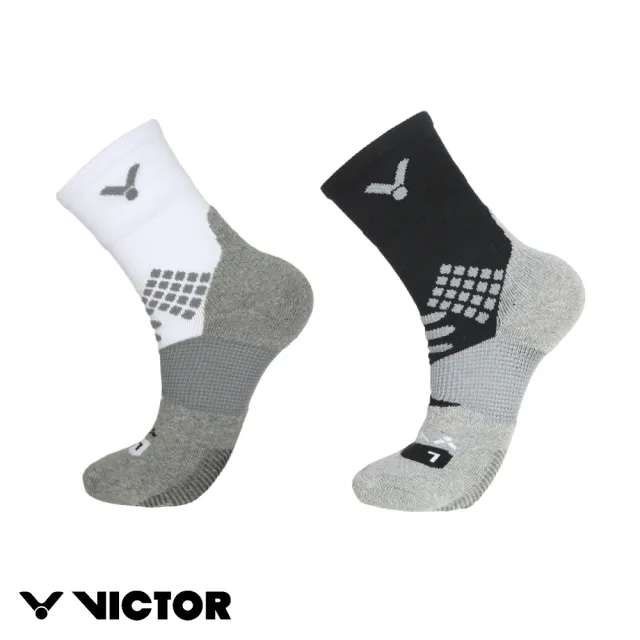 【VICTOR 勝利體育】羽球機能襪 盒裝(C-5113/C-5118 A/C 白/黑)