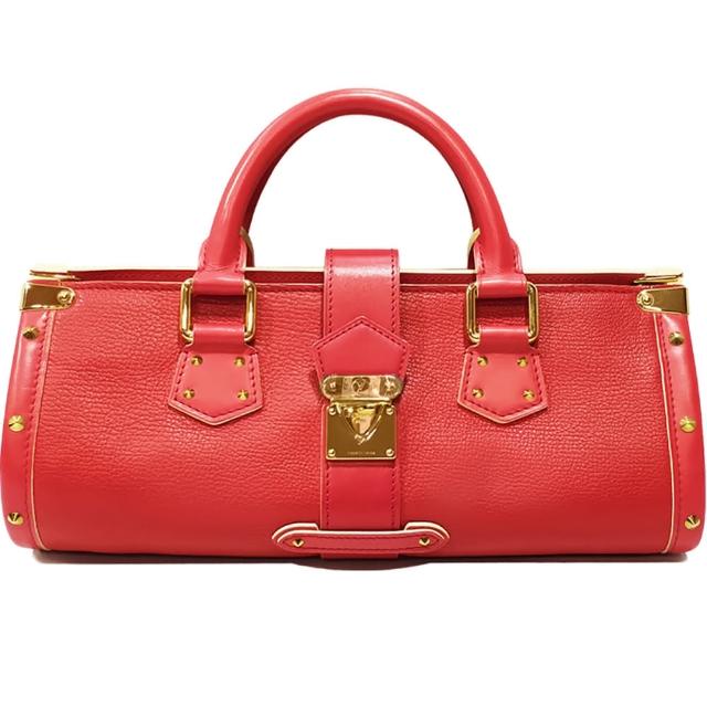 LV LOUIS VUITTON路易威登 M91853 經典限量 Epanoui suhali 系列山羊皮鉚釘金色壓釦手提包