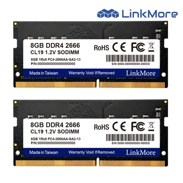 Linkmore DDR4 2666 16GB(8GBx2筆記型記憶體 2入組/NB專用)