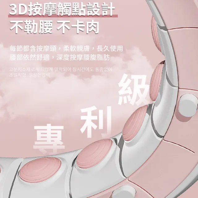 【心靈捕手嚴選】智能計數矽膠磁石按摩呼拉圈-韓版時尚款(不會掉的呼拉圈 馬甲線腹肌訓練瘦腰圈)