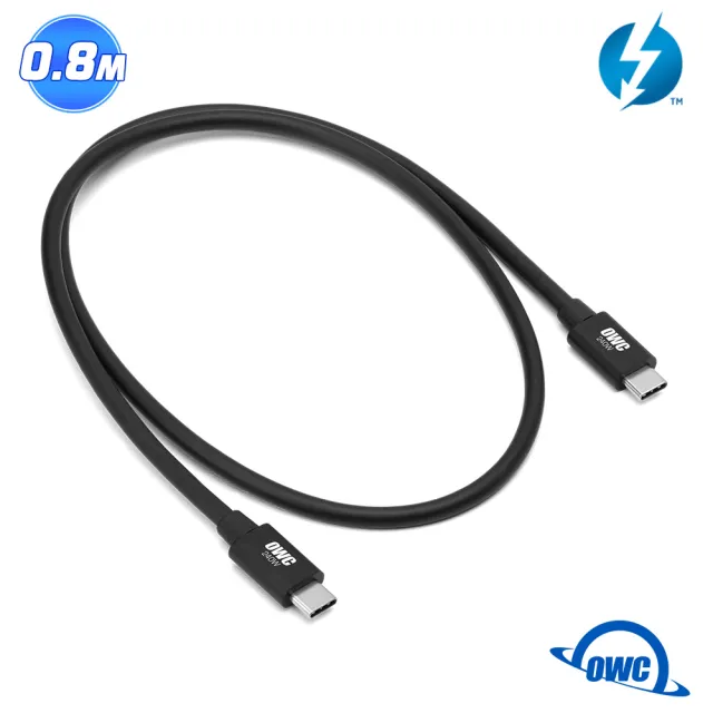 【OWC】Thunderbolt 5 傳輸線 - 0.8M(USB-C 80Gb/s PD240W)