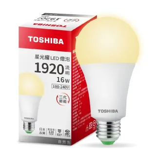 【TOSHIBA 東芝】6入組 星光耀 16W LED燈泡 自然色