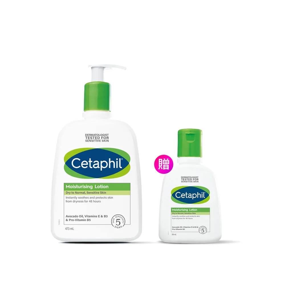 【Cetaphil 舒特膚】官方直營 長效潤膚乳 473ml(臉部身體乳液/敏感肌/保濕/B3/B5/乾燥粗糙)