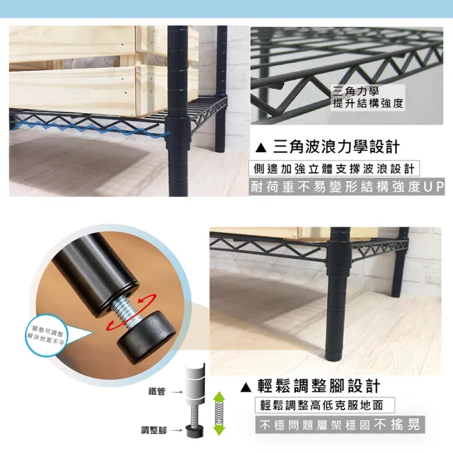 【KIWISH】鐵架MIT三層置物架60x35x90cm(鐵架/三層架/收納架/層架/置物架/架子/廚房架/防鏽架)