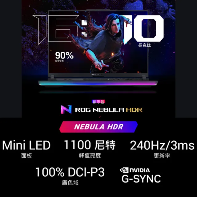 【ASUS】無線電競滑鼠組★16吋i9 RTX4080電競筆電(G634JZR-0033A14900HX-NBLM/i9-14900HX/32G/1T)