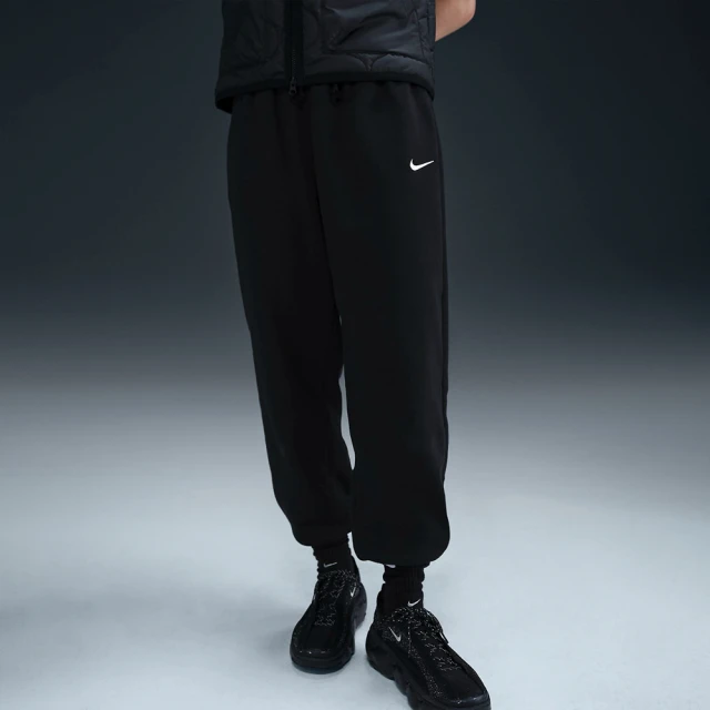 NIKE 耐吉 運動長褲 休閒 高腰 女 AS W NSW PHNX FLC HR OS PANT 2 黑(FZ5997010)