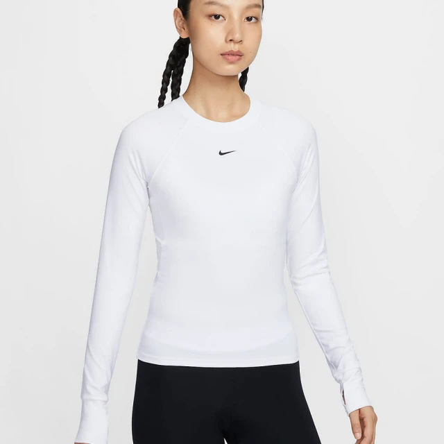 NIKE 耐吉 長袖上衣 T恤 運動 速乾 緊身 女 AS W NK PRO DF LS BASELAYER 白(FV7846100)