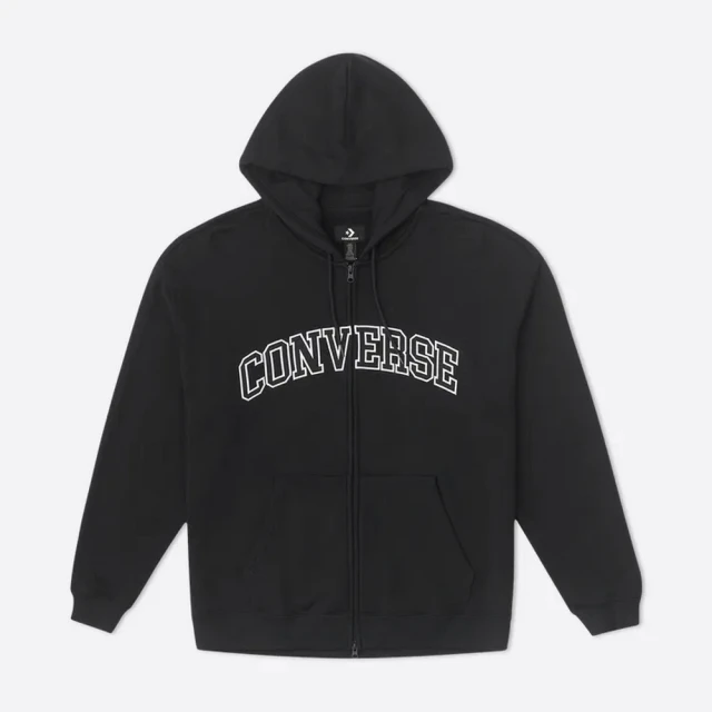 CONVERSE RETRO CHUCK FZ HOODIE 連帽外套 男 黑色(10027083-A02)