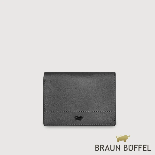 BRAUN BUFFEL 德國小金牛 台灣總代理 依雅娜 名片夾-黑色(BF853-141-BK)