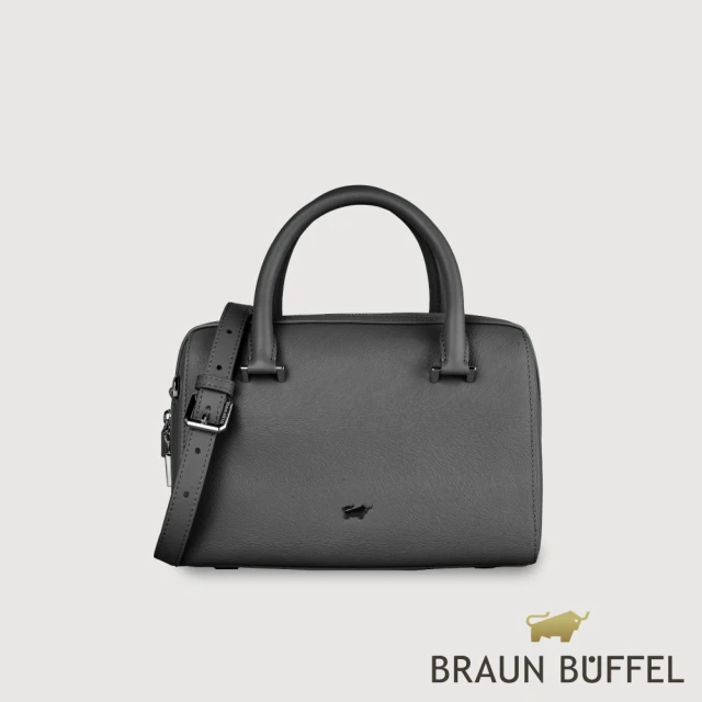 BRAUN BUFFEL 德國小金牛 台灣總代理 依雅娜 小波士頓包-黑色(BF853-35-BK)