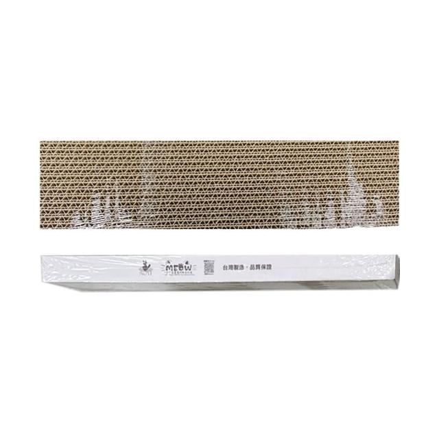 【AOYI奧藝】台製瓦楞紙貓抓板1入(純天然植物膠貓抓板 安全無憂 奧喵貓抓板 高密度貓抓板 39.5*11.2*3CM)