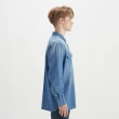 【LEVIS 官方旗艦】男款 寬鬆中長版牛仔襯衫 / 精工輕藍染水洗 上衣 熱賣單品 19573-0212