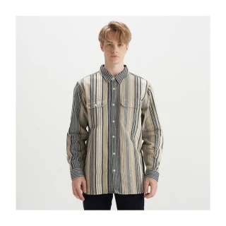 【LEVIS 官方旗艦】男款 工裝牛仔襯衫 / 精工條紋拼接工藝 / 三色拼接 上衣 熱賣單品 19573-0204