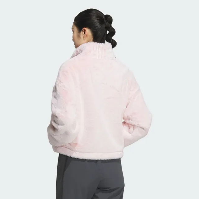 【adidas 愛迪達】雙11 運動外套 休閒外套 立領外套 絨毛 女外套 WARM JKT(JJ1080)