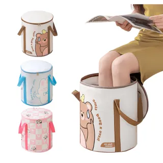 【kingkong】帶蓋加厚加高泡腳桶 可折疊泡腳袋 足浴盆