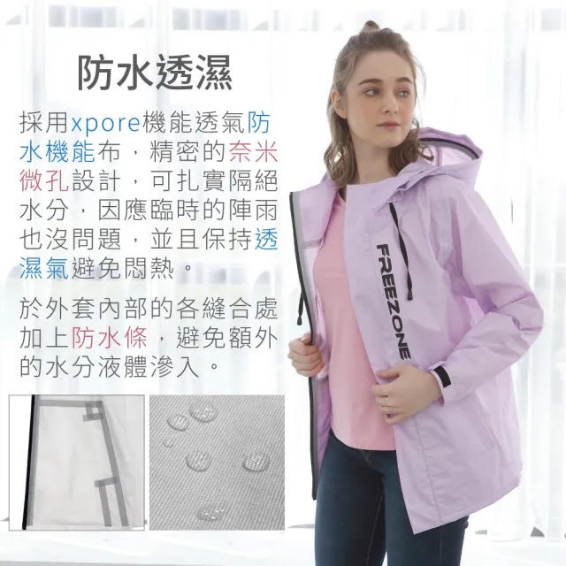 【FREEZONE】現貨 高防水透濕氣防風Xpore登山衝鋒外套(男女中性/輕薄機能風衣/慢跑戶外運動/機車族)