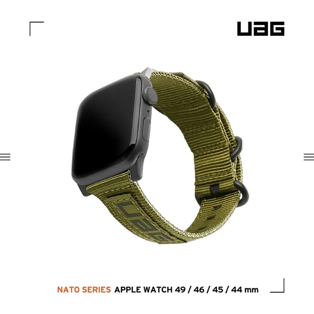 UAG Apple Watch 42/44/45/46/49mm Nato錶帶-綠(手錶帶)