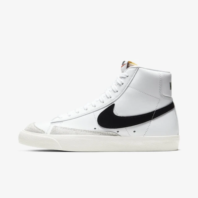 NIKE 耐吉 W Blazer Mid 77 女鞋 運動 休閒 籃球 復古 耐穿 穿搭 情侶 白黑(CZ1055-100)