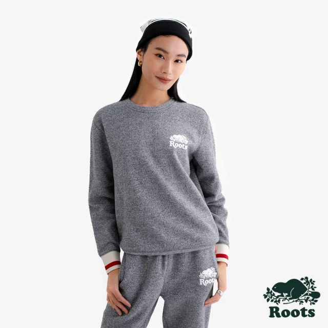 Roots Roots女裝- CABIN FLEECE 圓領上衣(灰色)