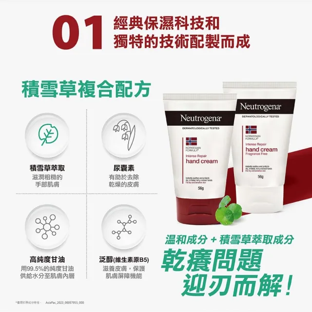 【Neutrogena 露得清】護手霜56gx4(有香/無香)