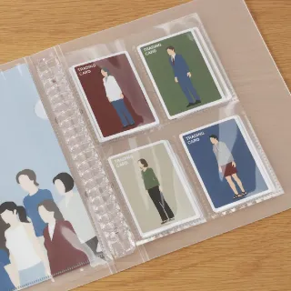 【MUJI 無印良品】收藏活頁夾用補充袋/遊戲卡尺寸/4口袋.A5寬型用.10入