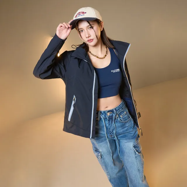 【MAJOR MADE】抽繩口袋厚磅數牛仔寬褲(女裝長褲/休閒褲/造型穿搭)