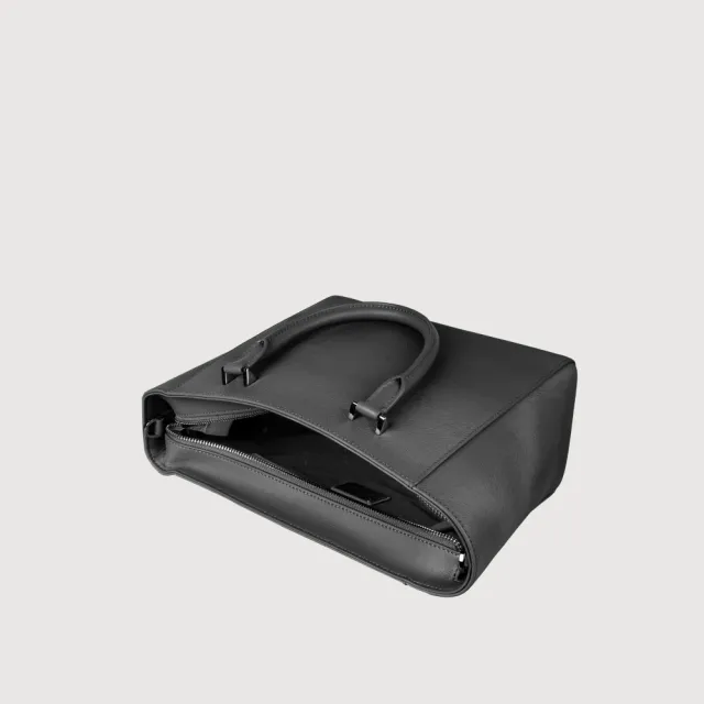 【BRAUN BUFFEL 德國小金牛】依雅娜 小托特包-黑色(BF853-55-BK) 女包送禮推薦