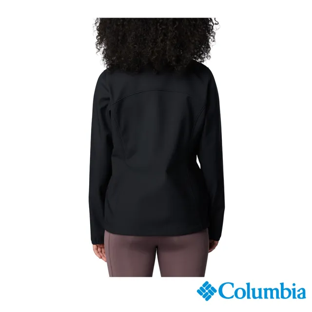 【Columbia 哥倫比亞】女款-防潑立領軟殼外套-黑色(UWR16840BK/IF)