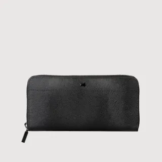 【BRAUN BUFFEL 德國小金牛】依雅娜 8卡拉鍊長夾-黑色(BF853-602-BK) 錢包送禮推薦