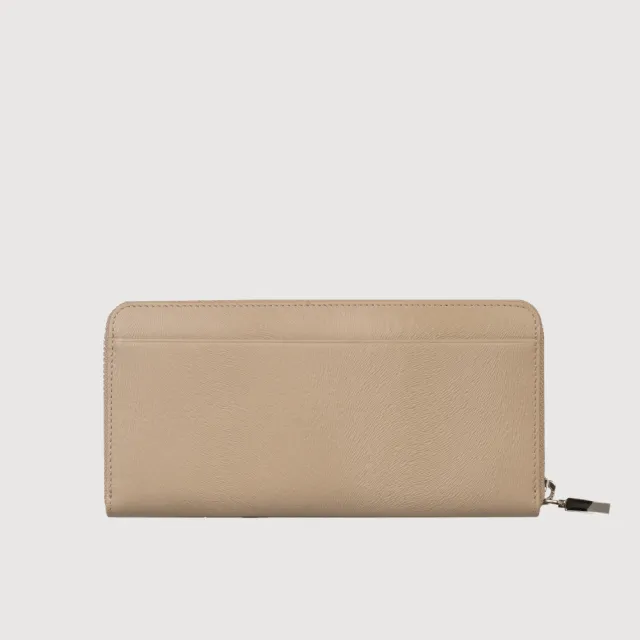 【BRAUN BUFFEL 德國小金牛】依雅娜 8卡拉鍊長夾-奶茶棕(BF853-602-SVM) 錢包送禮推薦