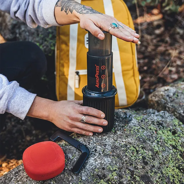 【FELLOW】AeroPress Go 愛樂壓旅行版濃縮咖啡萃取機(搭配Prismo咖啡萃取器、尺寸小好攜帶)