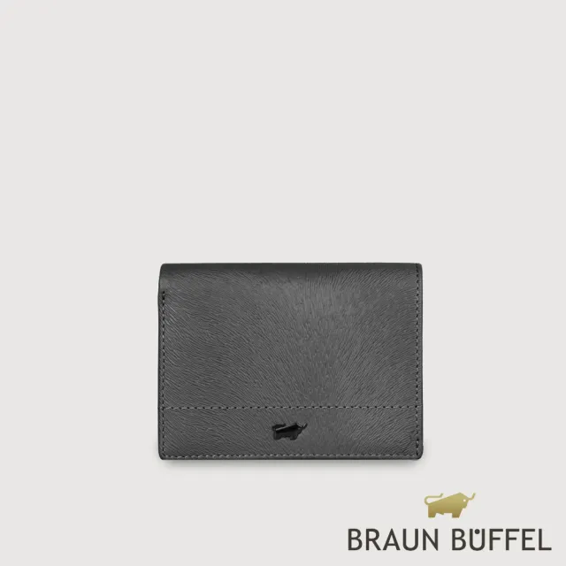 【BRAUN BUFFEL 德國小金牛】依雅娜 名片夾-黑色(BF853-141-BK) 送禮推薦