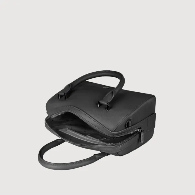 【BRAUN BUFFEL 德國小金牛】依雅娜 小波士頓包-黑色(BF853-35-BK) 女包送禮推薦
