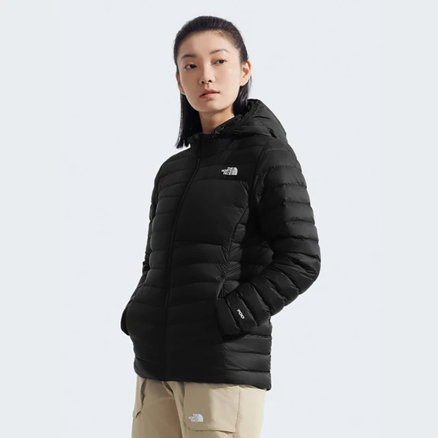 The North Face 北臉 外套 女款 運動連帽外套 羽絨外套 防潑水 W THUNDER LT 黑 NF0A89Y4JK3