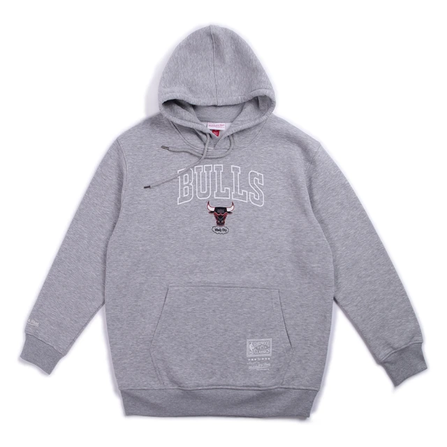 Mitchell & Ness NBA Arch Logo Hoodie 帽Tee 公牛 灰(NBA 經典球隊帽Tee)